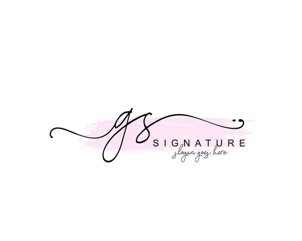 Initial Beauty Monogram Elegant Logo Design Handwriting Logo Initial Signature — Stock Vector