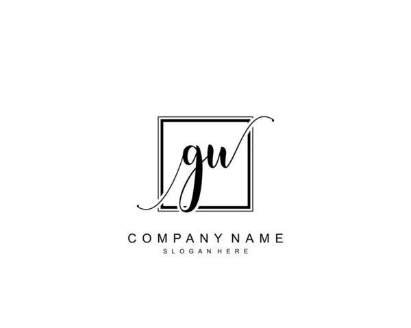 Iniziale Monogramma Bellezza Elegante Logo Design Calligrafia Logo Firma Iniziale — Vettoriale Stock