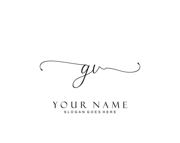 Monograma Beleza Inicial Design Logotipo Elegante Logotipo Caligrafia Assinatura Inicial — Vetor de Stock