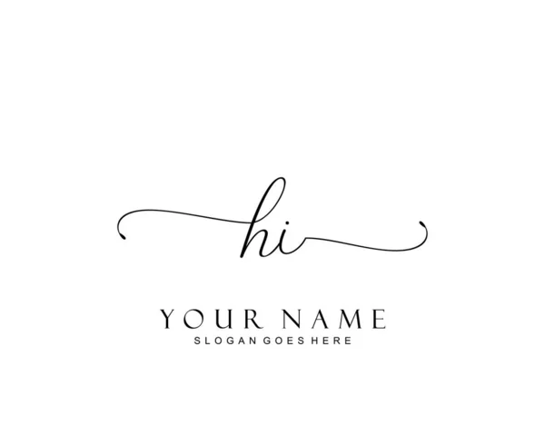 Opprinnelig Skjønnhetsmonogram Elegant Logo Håndskriftslogo Første Signatur Bryllup Mote Blomsterdekorasjon – stockvektor