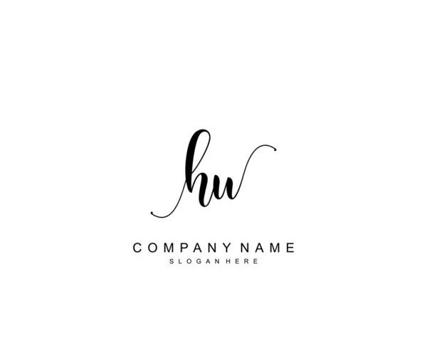 Initial Beauty Monogram Elegant Logo Design Handwriting Logo Initial Signature — Stock Vector