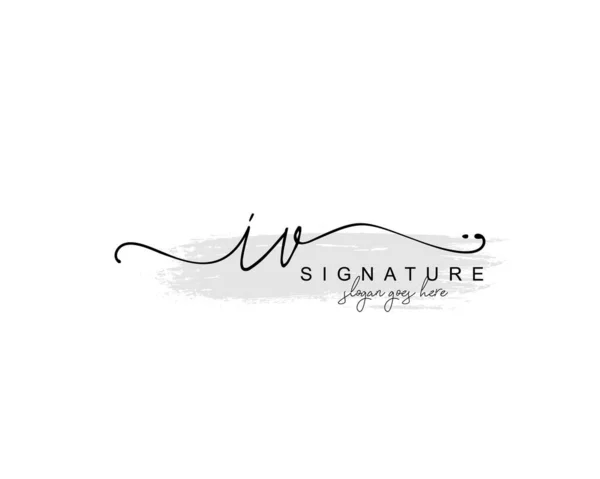 Initial Schönheit Monogramm Und Elegantes Logo Design Handschrift Logo Der — Stockvektor