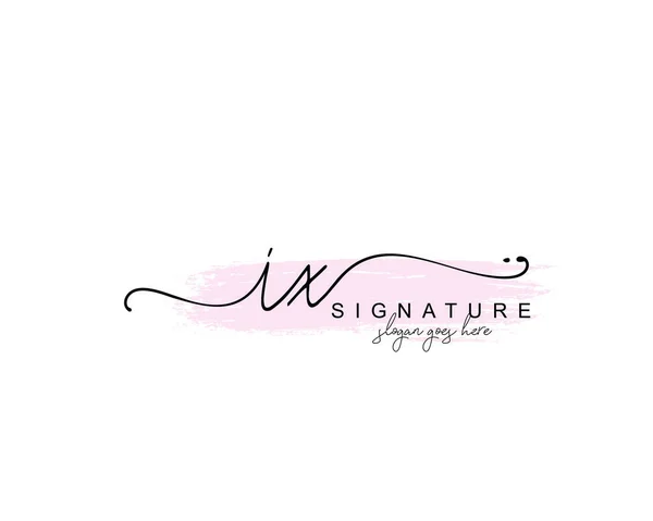 Inicial Monograma Belleza Elegante Diseño Del Logotipo Logotipo Escritura Mano — Vector de stock