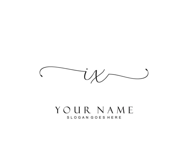 Inicial Monograma Belleza Elegante Diseño Del Logotipo Logotipo Escritura Mano — Vector de stock
