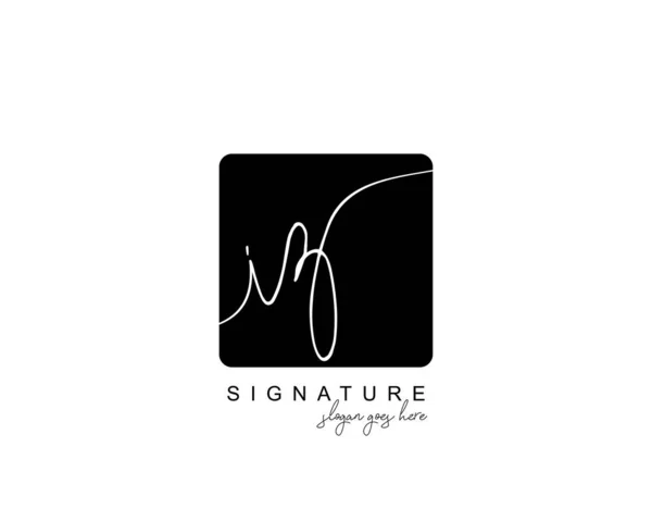 Monograma Belleza Inicial Diseño Logotipo Elegante Logotipo Escritura Mano Firma — Vector de stock