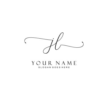 Başlangıçta JL güzellik monogramı ve zarif logo tasarımı, ilk imzadan oluşan el yazısı logosu, düğün, moda, çiçekli ve yaratıcı şablona sahip botanik.