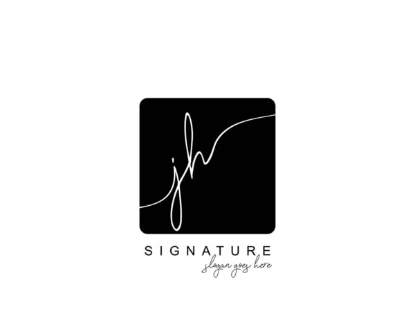 Ursprunglig Skönhet Monogram Och Elegant Logotyp Design Handstil Logotyp Första — Stock vektor