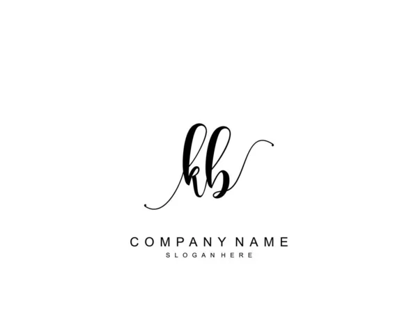 Originální Monogram Krásy Elegantní Logo Rukopisné Logo Počátečním Podpisem Svatba — Stockový vektor
