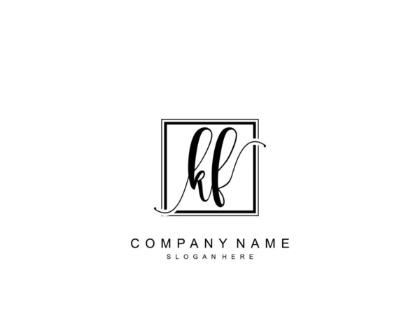 Monograma Belleza Inicial Diseño Logotipo Elegante Logotipo Escritura Mano Firma — Vector de stock