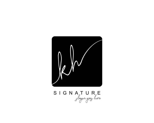 Initiële Schoonheid Monogram Elegant Logo Ontwerp Handschrift Logo Van Eerste — Stockvector