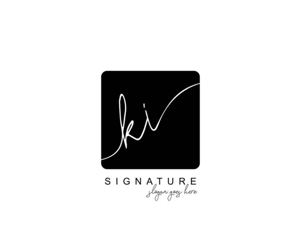 Monograma Belleza Inicial Diseño Logotipo Elegante Logotipo Escritura Mano Firma — Vector de stock