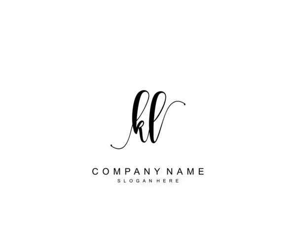 Počáteční Kosmetický Monogram Elegantní Design Loga Rukopisné Logo Počátečním Podpisem — Stockový vektor
