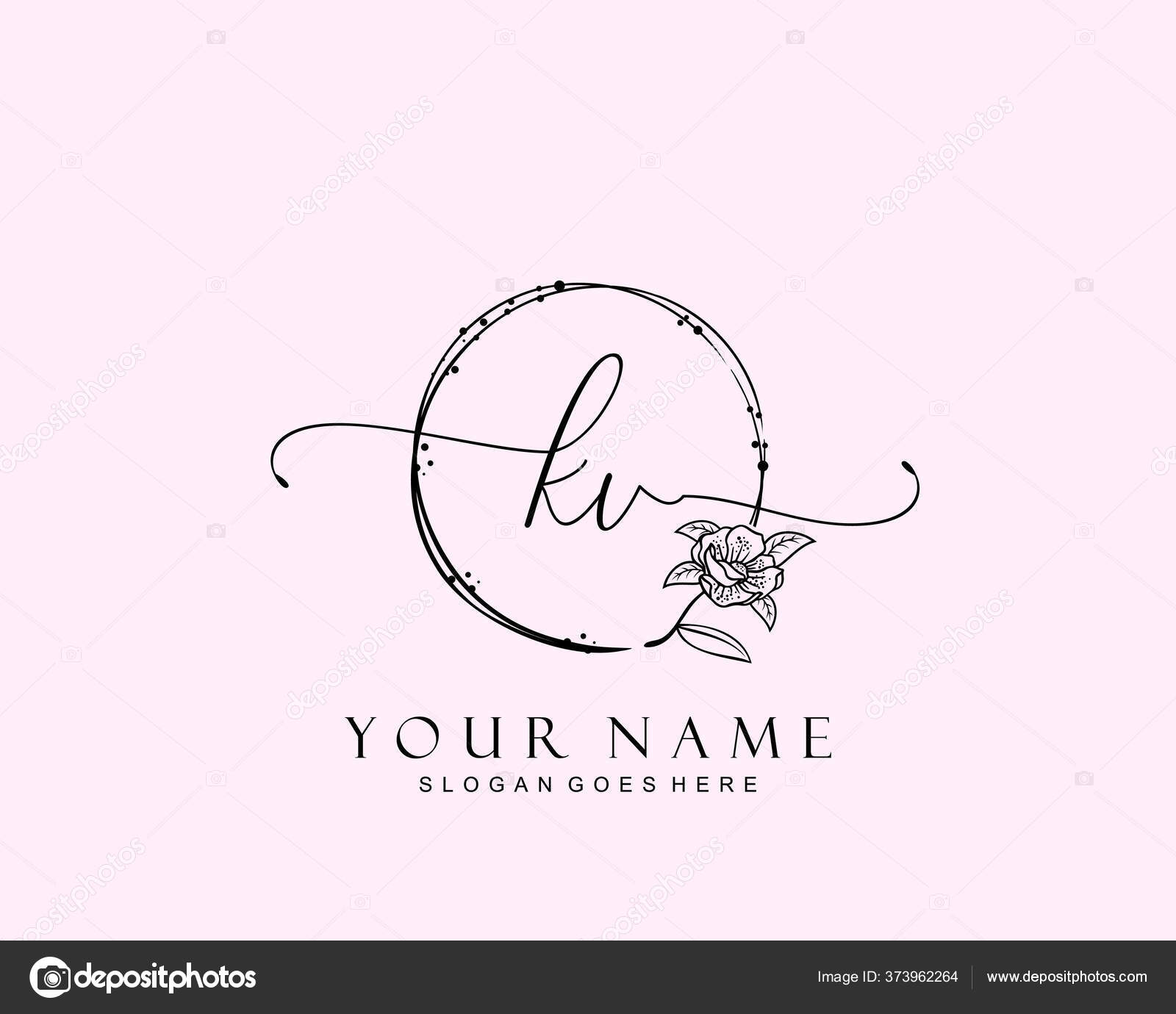 Initial Beauty Monogram Elegant Logo Design Handwriting Logo Initial  Signature Stock Vector by ©SATURDAYNIGHT_DESIGN_AND_BRANDING 371099010