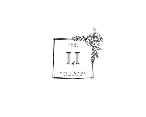 Iniziale Monogramma Bellezza Elegante Logo Design Logo Scrittura Mano Firma — Vettoriale Stock