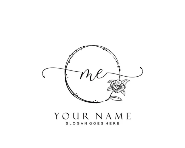 Initial Beauty Monogram Elegant Logo Design Handwriting Logo Initial Signature — Stock Vector