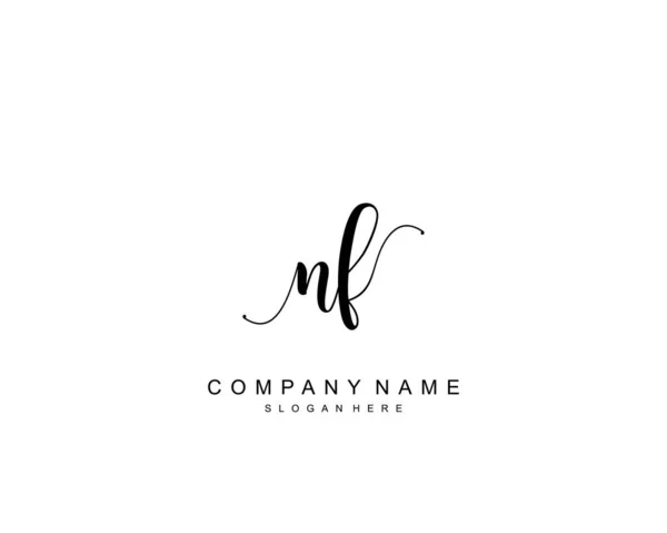 Monogramme Beauté Initial Design Élégant Logo Logo Manuscrit Signature Initiale — Image vectorielle