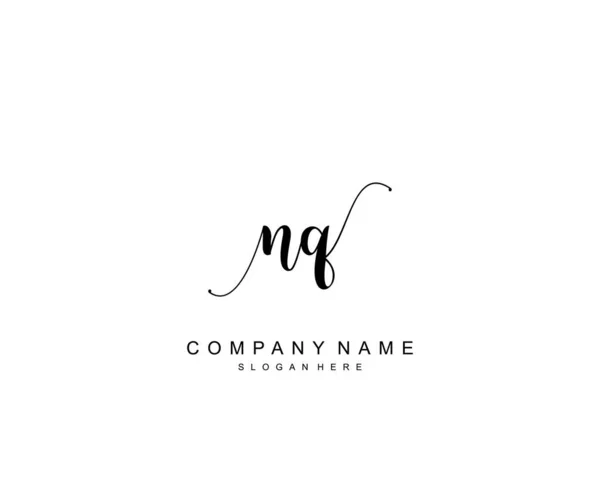 Monograma Belleza Inicial Diseño Logotipo Elegante Logotipo Escritura Mano Firma — Archivo Imágenes Vectoriales