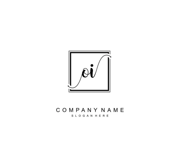 Monograma Belleza Inicial Diseño Logotipo Elegante Logotipo Escritura Mano Firma — Vector de stock