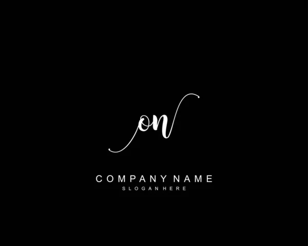 Initial Beauty Monogram Elegant Logo Design Handwriting Logo Initial Signature — Stock Vector