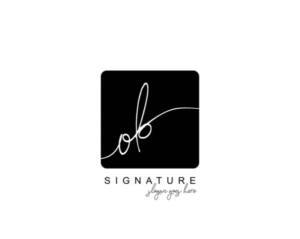 Initial Schönheit Monogramm Und Elegantes Logo Design Handschrift Logo Der — Stockvektor