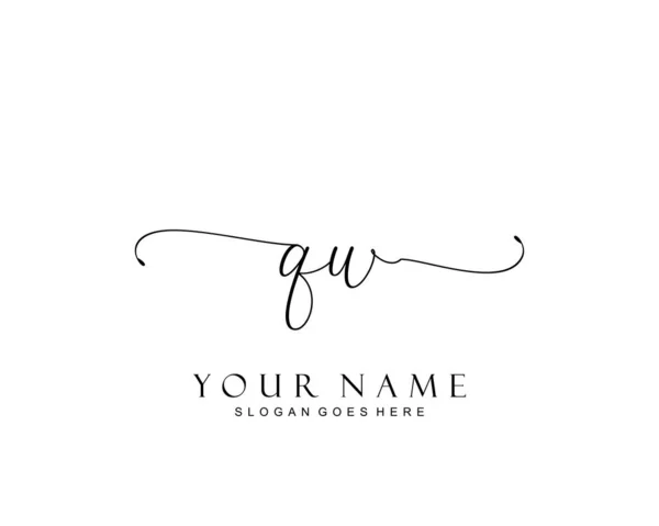 Initial Beauty Monogram Elegant Logo Design Handwriting Logo Initial Signature — Stock Vector