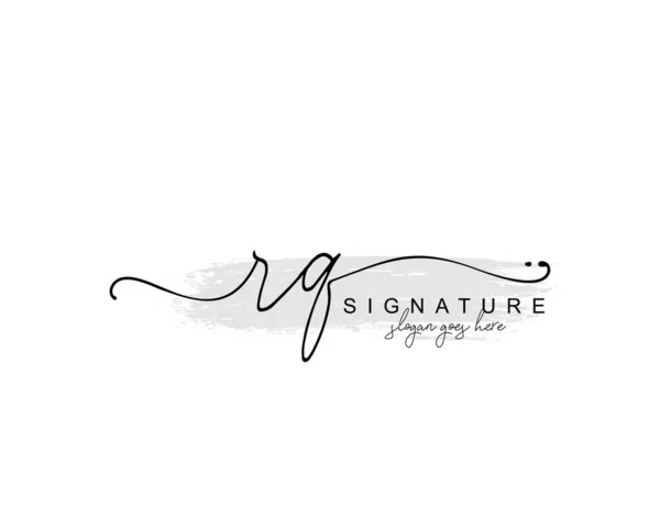 Güzellik Monogramı Zarif Logo Tasarımı Ilk Imzadan Oluşan Yazısı Logosu — Stok Vektör