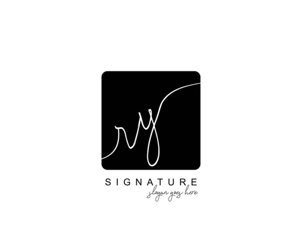 Początkowy Monogram Piękna Elegancki Projekt Logo Logo Pisma Początkowego Podpisu — Wektor stockowy