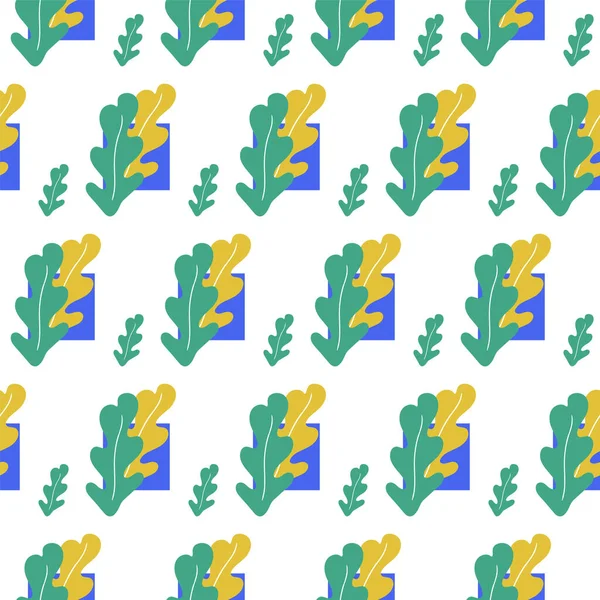 Hintergrundillustration Menschen, Garten, Schaufel, Pflanzen, Blumen. Handgezeichnete Textur, minimalistisch im skandinavischen Stil. Frühlingsstimmung, Garten, Lehrpflanzenanbau. — Stockvektor