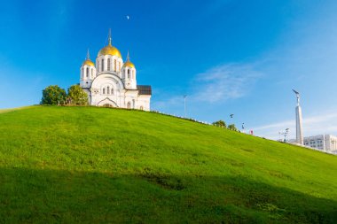 the Church on the hill in the city of Samara, Russia clipart