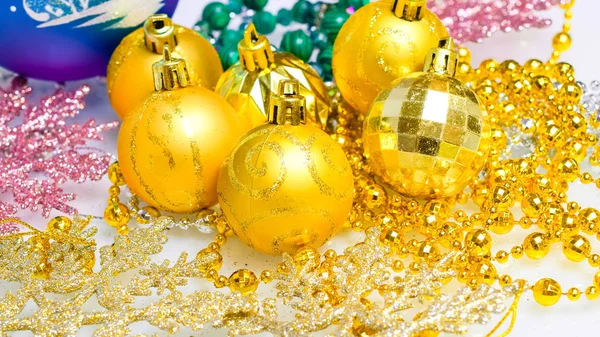Helder Gekleurde Ballen Decoratie Voor Kerstboom — Stockfoto