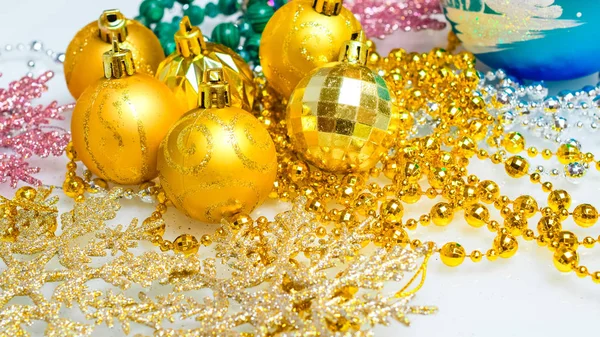 Helder Gekleurde Ballen Decoratie Voor Kerstboom — Stockfoto