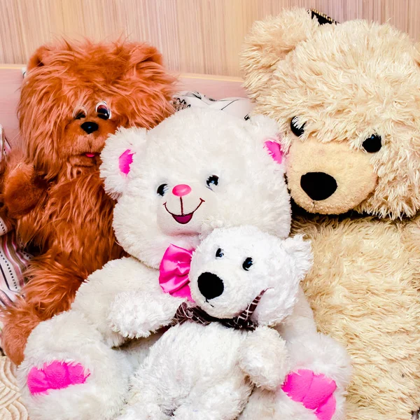 Bright Colored Soft Toys Messy Situation — Stock Photo, Image