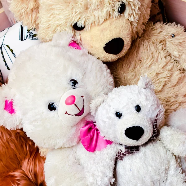 Bright Colored Soft Toys Messy Situation — Stock Photo, Image