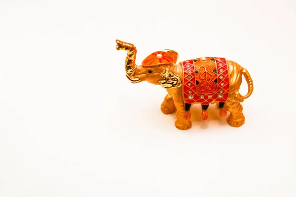 Miniature Figurine Elephant Made Semi Precious Materials — Stockfoto