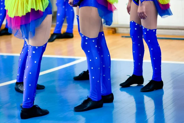 Женские Ноги Костюмах Спортивных Танцев — стоковое фото