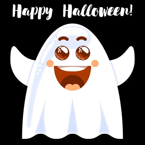 Fantasma de dibujos animados divertido Halloween — Vector de stock