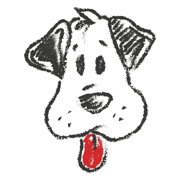 Ilustración vectorial con lindo perro de dibujos animados, símbolo de 2018 año nuevo . — Archivo Imágenes Vectoriales