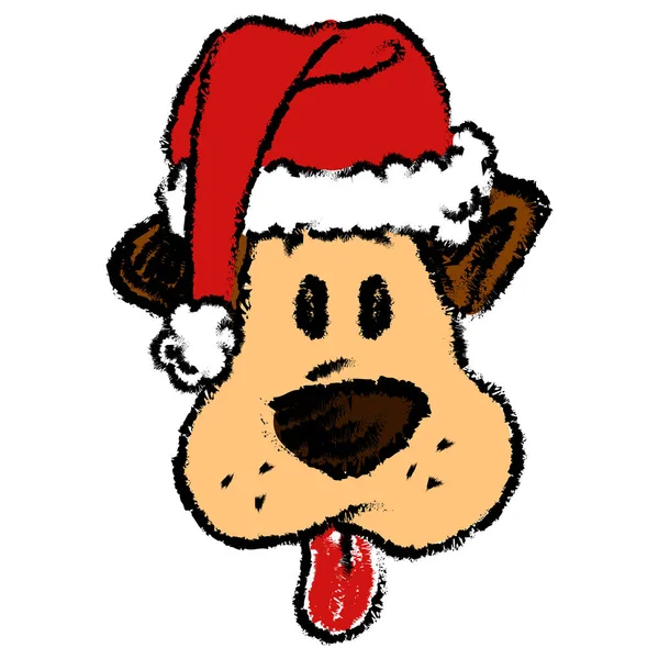 Εικονογράφηση διάνυσμα με σκίτσο σκύλος χαριτωμένο cartoon, σύμβολο του νέου έτους 2018. — Διανυσματικό Αρχείο