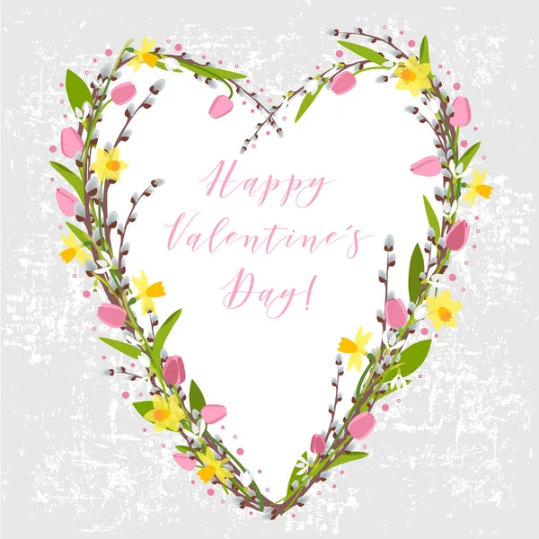 Vector kaart voor valentines day. — Stockvector