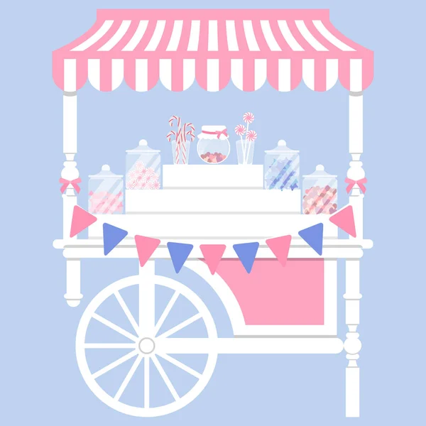 Illustration vectorielle chariot bonbons — Image vectorielle