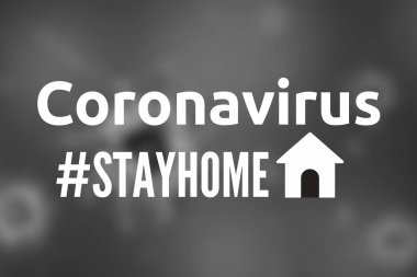 Evde kal. İtalya Karantinası. Coronavirus ve Covid19 'a karşı yeni İtalyan sloganı 