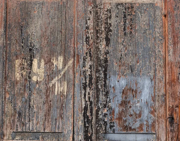 Деревянная Дверь Царапинами Старый Фон Двери Текстура Деревянных Ворот — стоковое фото