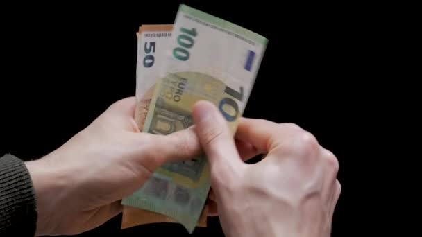 Bezahlen mit Kryptowährung und Bargeld — Stockvideo