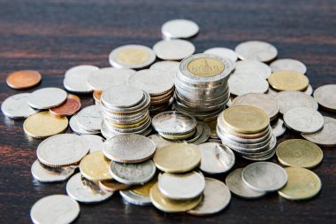 Tayland para yığını, para, mali, iş konsepti