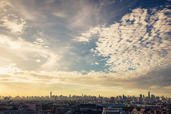 Gün Doğumunda Bangkok Şehrinin Hava Manzarası — Stok fotoğraf