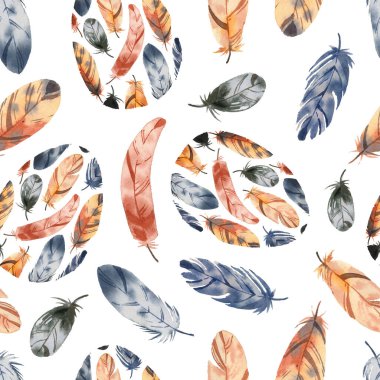 Suluboya tarzında parlak, şirin tüylü bir desen! Beyaz bir arka planda. Mutlu Paskalyalar