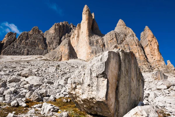 Dolomitternes Region Three Peaks Stock-billede