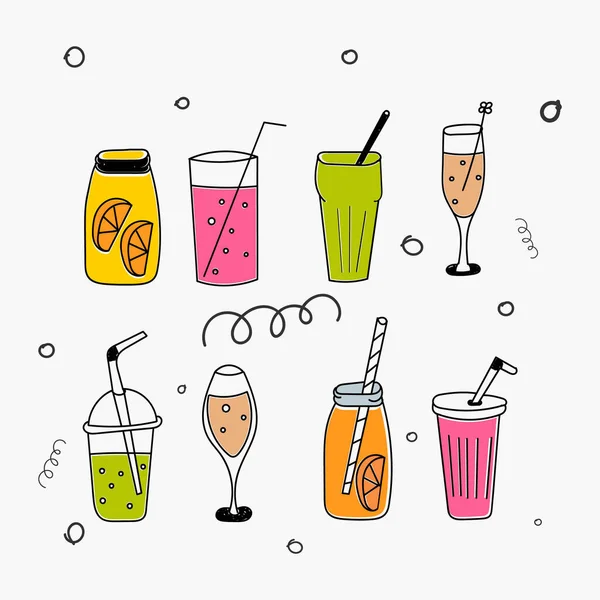 Cocktails pour la fête. — Image vectorielle