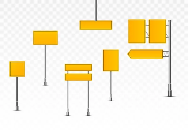 Жовті вуличні знаки . — стоковий вектор