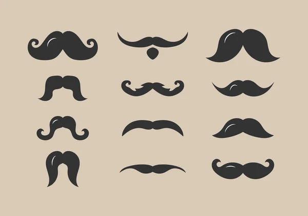 Set moustache mâle . — Image vectorielle